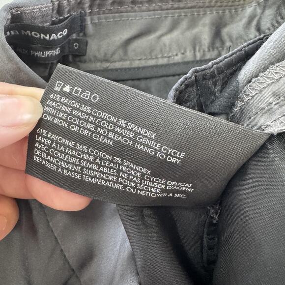 Club Monaco Pants Womens 0 Gray Slim Straight Stretch Mid Rise Professional Work - Picture 4 of 8